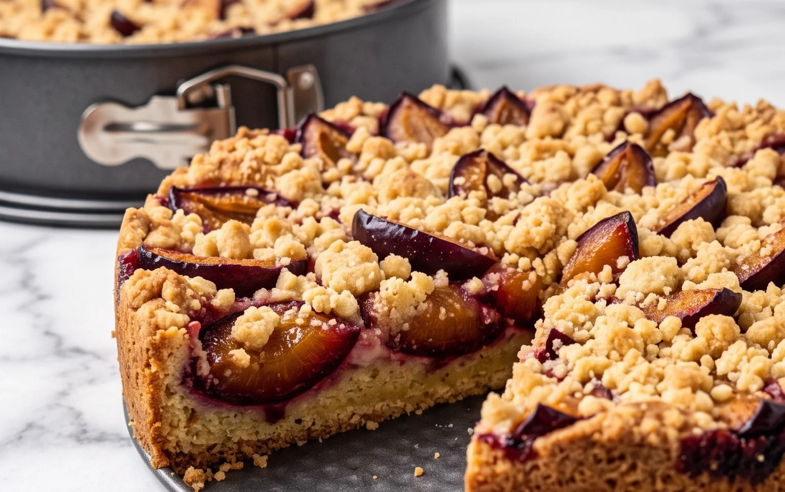 Pflaumenkuchen Springform: Saftig & mit knusprigen Streuseln